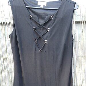 JM Collection Black & White Dress Sleeveless - M